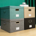 Large Capacity Wardrobe Storage Box Closet Organizer of Bedroom Washable Foldable Storage Box with Metal Handle Storage Basket