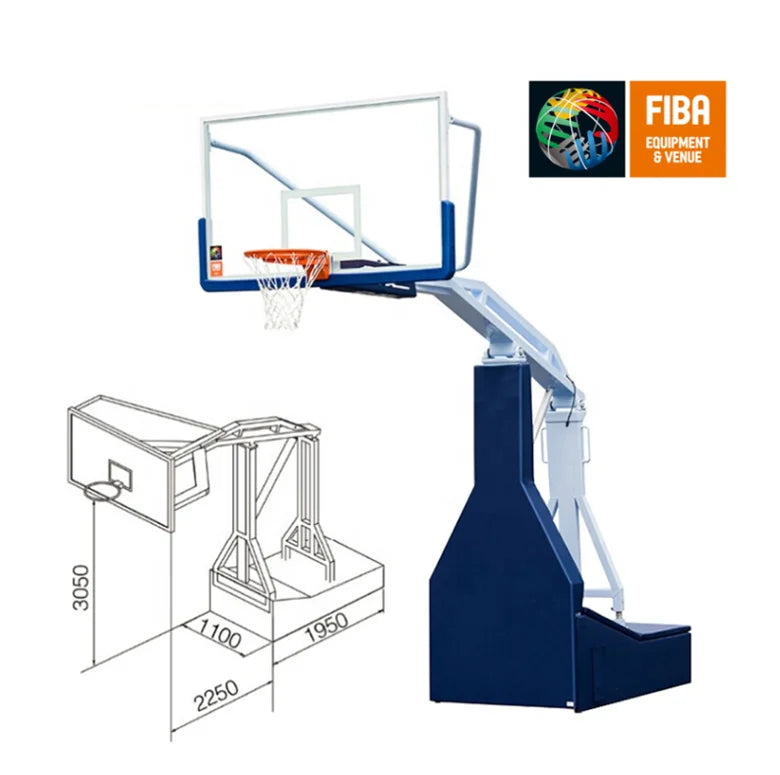 Professional Movable Height Adjustable Foldable Basketball Hoop Basketball Training System Basketball Stand