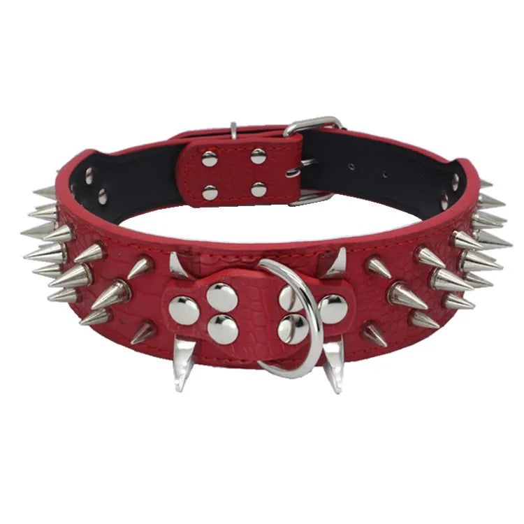 Hot Selling Durable Adjustable Eco-Friendly PU Pet Collar Plaid Pattern Silver Rivet Anti-Bite Dog Leashes Made Plastic
