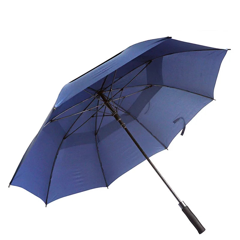 Storm Wholesale Customize Golf Umbrella Double Canopy logo Printing Sport Umbrella Solid Color Blue Navy Golf Umbrella Windproof