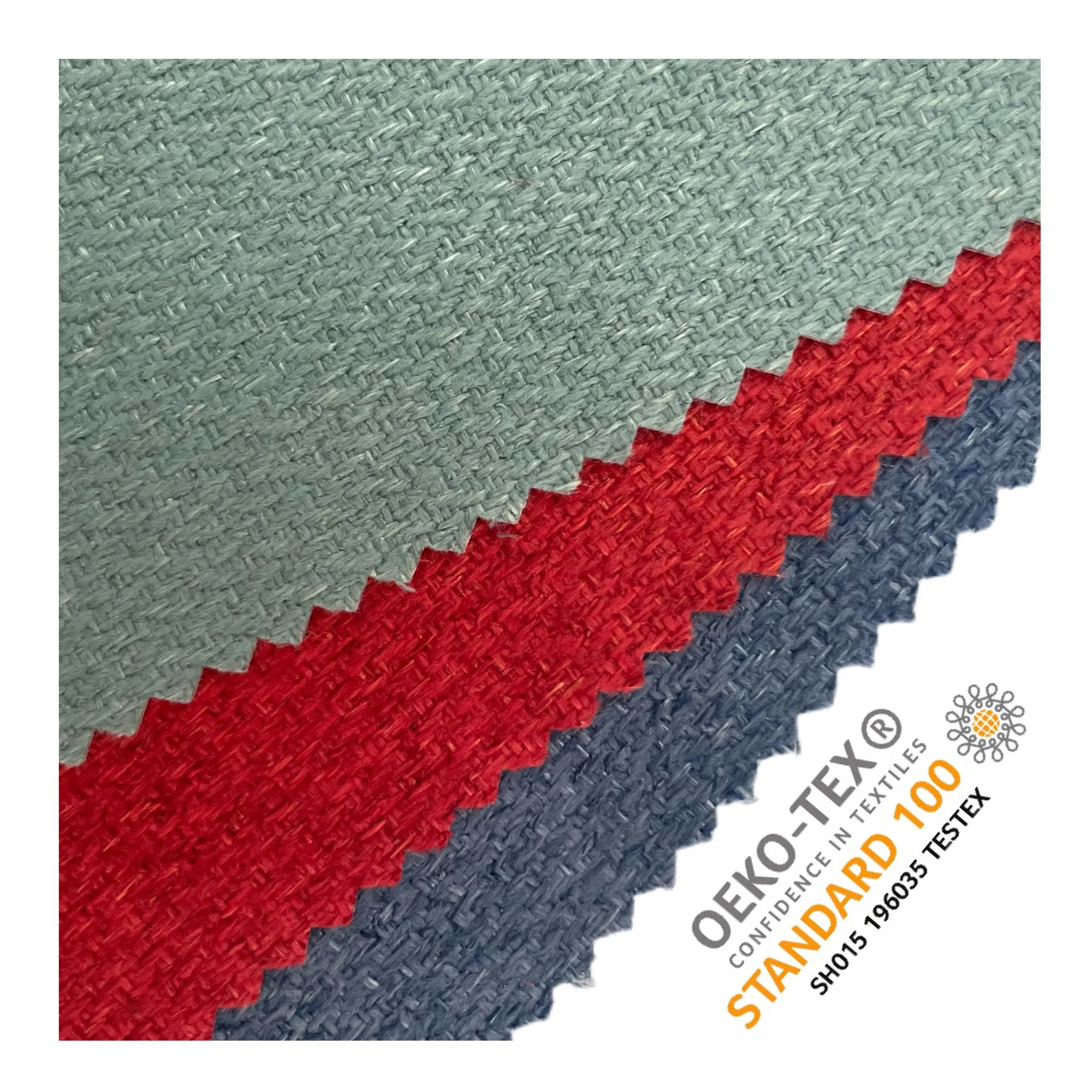 Textured Linen Washable Thermal Insulated Polyester Blackout Curtain Fabric