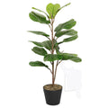 Factory Wholesale Real Touch Faux Ficus Plant 75CM 30 Inch Artificial Fiddle Leaf Fig Tree in Pot for Desk Living Room Floor Dec