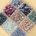 10mm Coloured Glaze Crack Glass Beads for Jewelry Making 50pcs/Bag Multicolored DIY Accessory Crystal Lampwork Beads
