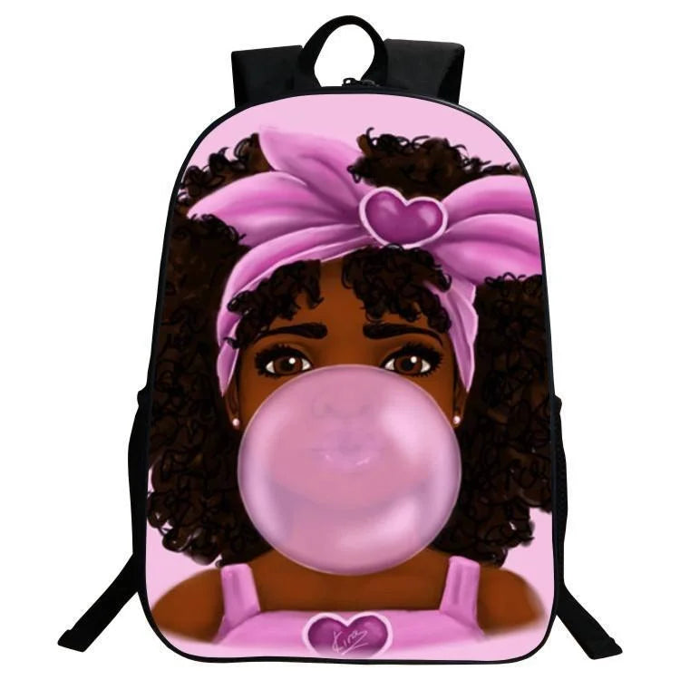 Black Art African Girls Bag Real Littles Backpack Women Backpack African Handbags for Women 2d Backpack