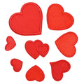 Love Heart Shape Chenille Iron-on Eco-Friendly Embroidered Applique Red Heart Patch with Sequins for T-shirts Hats