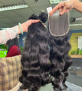 Hot Selling Hair Bundles Cambodian Indonesia Raw Hair Wholesale Raw Unprocessed Raw Human Hair with hd 2*6 Closure Burmese Curly