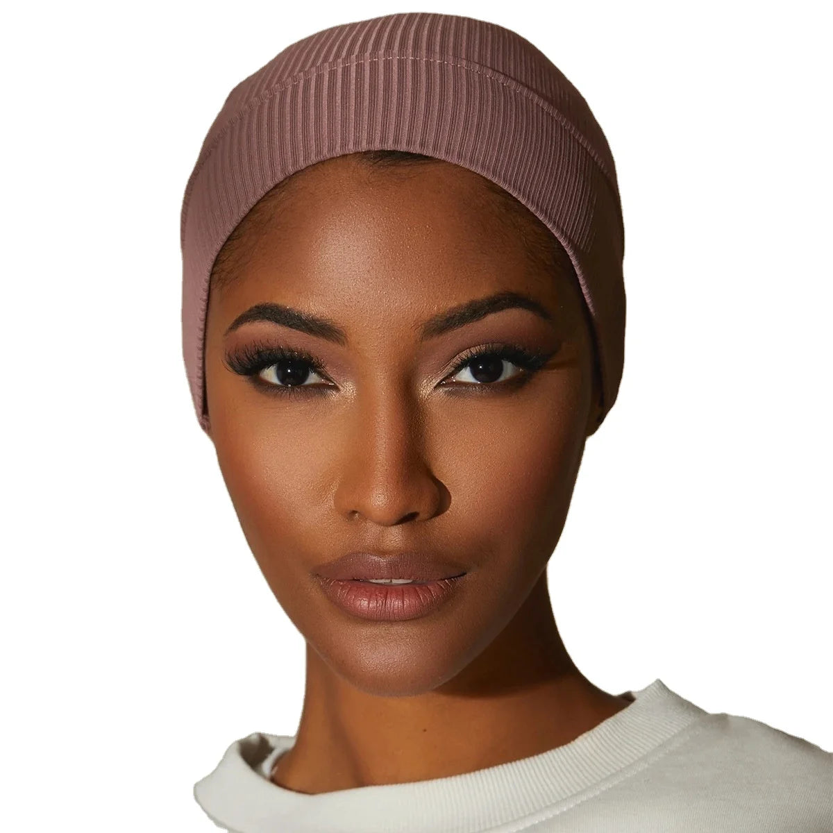 New Malaysia Pure Colour Rib Knit Cotton Cross Bandage Basehats Amazonian National Hats