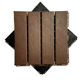 Outdoor  Patio Deck Tiles 12 X 12 Inch Composite Interlocking Decking Tile Plastic Outdoor Flooring
