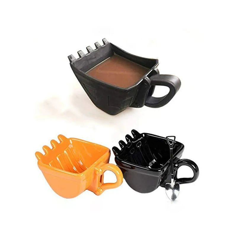 Novelty Design Excavator Mug Custom Logo Funny Digger Coffee Mug Cup