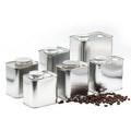 Rectangle Double-Lid Metal Tinplate Canister for Kitchen Tea Coffee Olive Oil Chewing Gum Packaging Snacks Food Storage