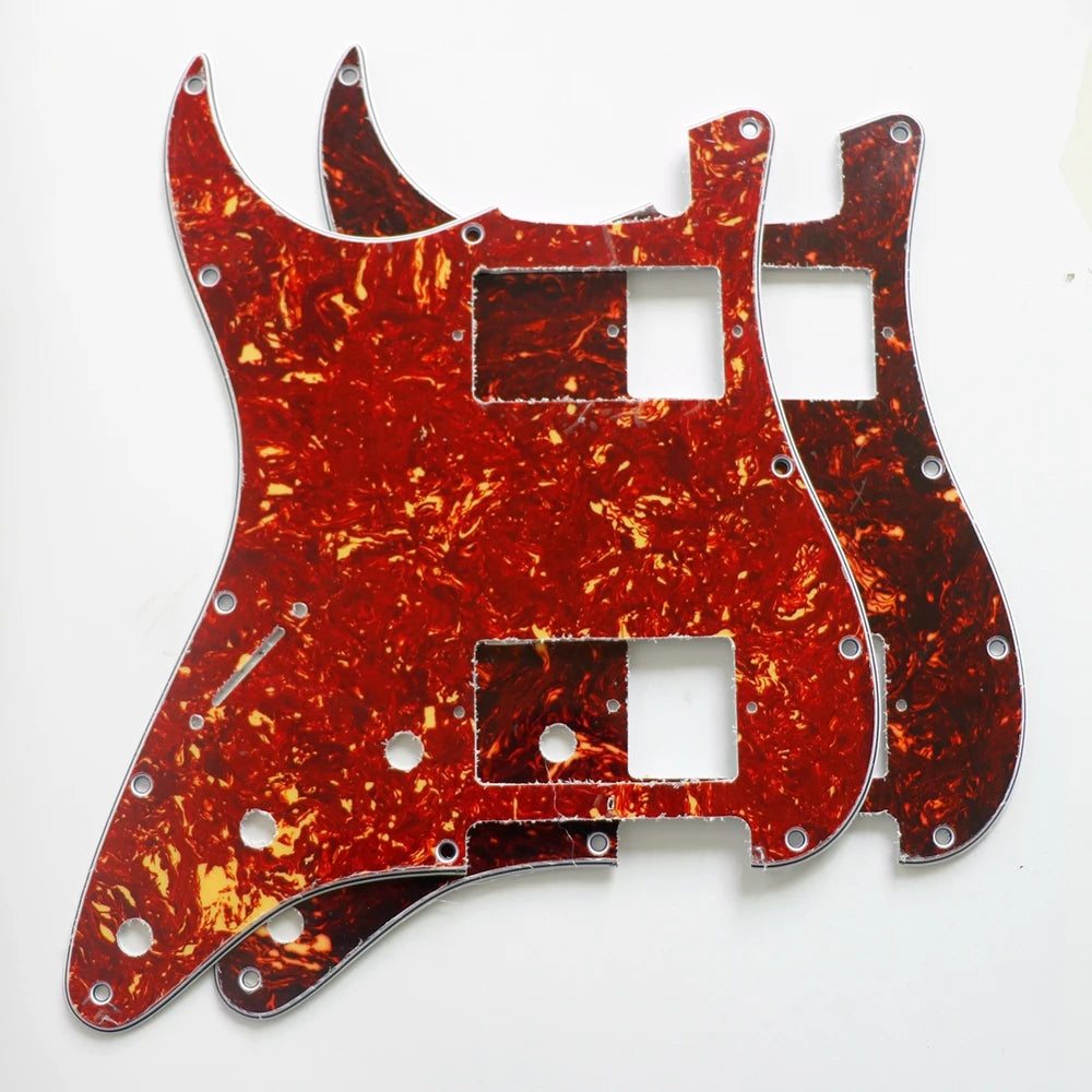 For HH Left Handed ST Plastic Guitar Pickguard Model STP39-L 4 Layers Brown/Red Tortoise Color Electric Guitar LP Humbucker