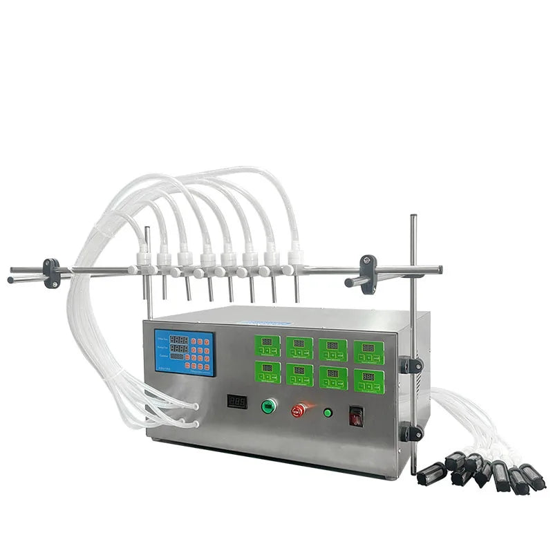 Diaphragm Type Electricity Powered Factory Wholesale Stainless Steel 6-Head Liquid Water Filling Machine for Industrial Use