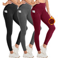 Fleece Lined Breathable Casual Knitted Spandex/Polyester Seamed Winter Leggings Women High Waisted Super Soft Thermal Yoga Pants