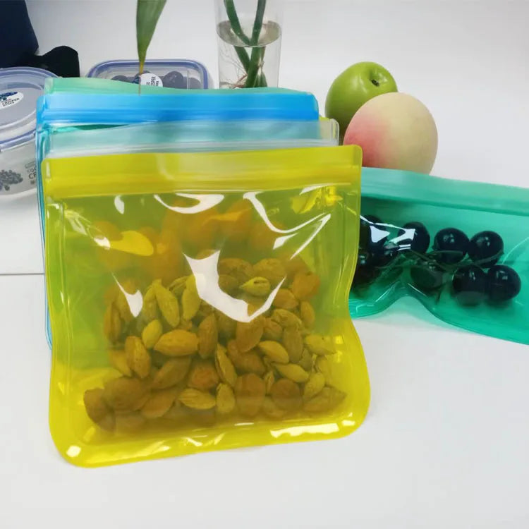 Eco Friendly Zipper Leakproof Freezer EVA Sandwich Snacks Food Storage Bags for Fruits Vegetables Milk