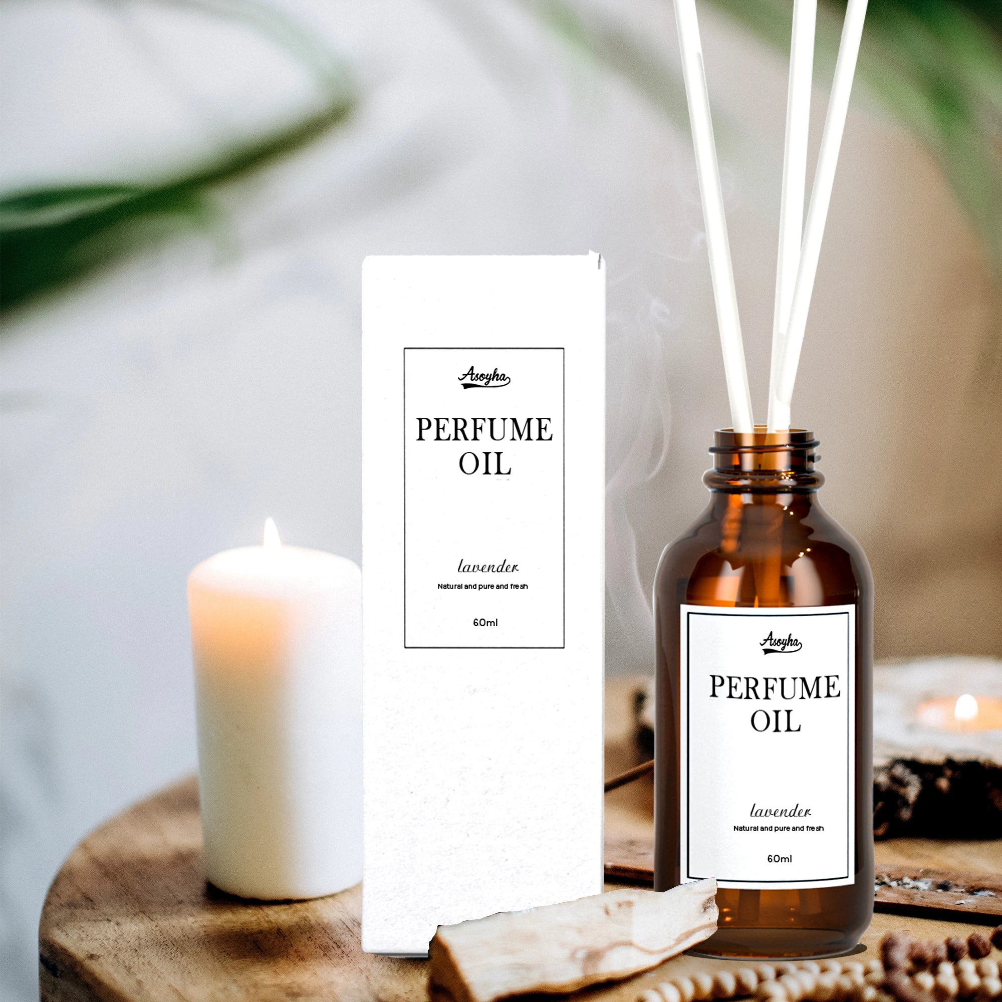 Wholesale Eco-Friendly Luxury Glass Jar Reed Diffuser Customizable Scent Long Lasting Fragrance Oil for Home Air Freshening