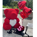 Top Seller 70cm Giant Bear with 25cm Valentine Rose Artificial Flowers and Foam Roses Best Seller Product Category