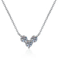 S925 Silver Pendant Moissanite Necklace with Luxury Gold Pearl Charm for Wedding or Gift Stylish Love Fashion Moissanite Jewelry