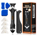 3 in 1 Silicone Caulking Tools With 4 Pcs Sealant Finishing Tool Grout Remove Scraper for Kitchen Floor Window Sink Joint Seal