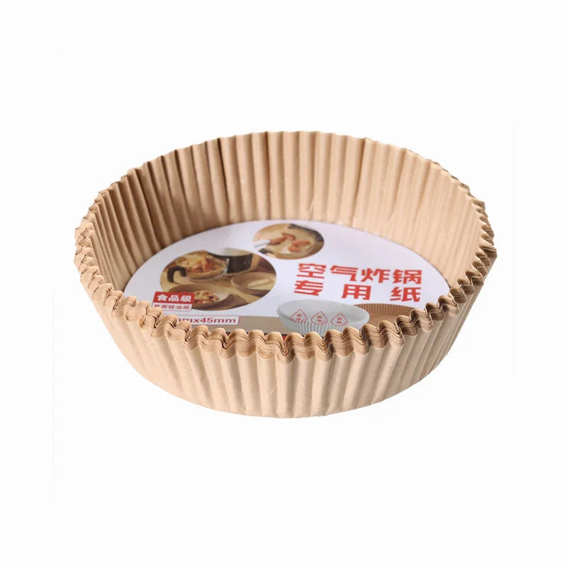 Best Sell 100Pcs Nonstick Airfryer Liners Microwave and Baking Paper Tray Food Grade Air Fryer Disposable Paper Liner