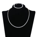 ZHUJI Fashion 4-4.5mm White Freshwater Round Pearl Jewelry Sets Gift