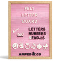 Hot Selling Wooden Felt Letter Board for Display with Wood Stand Changeable Felt Letters Home Message Board