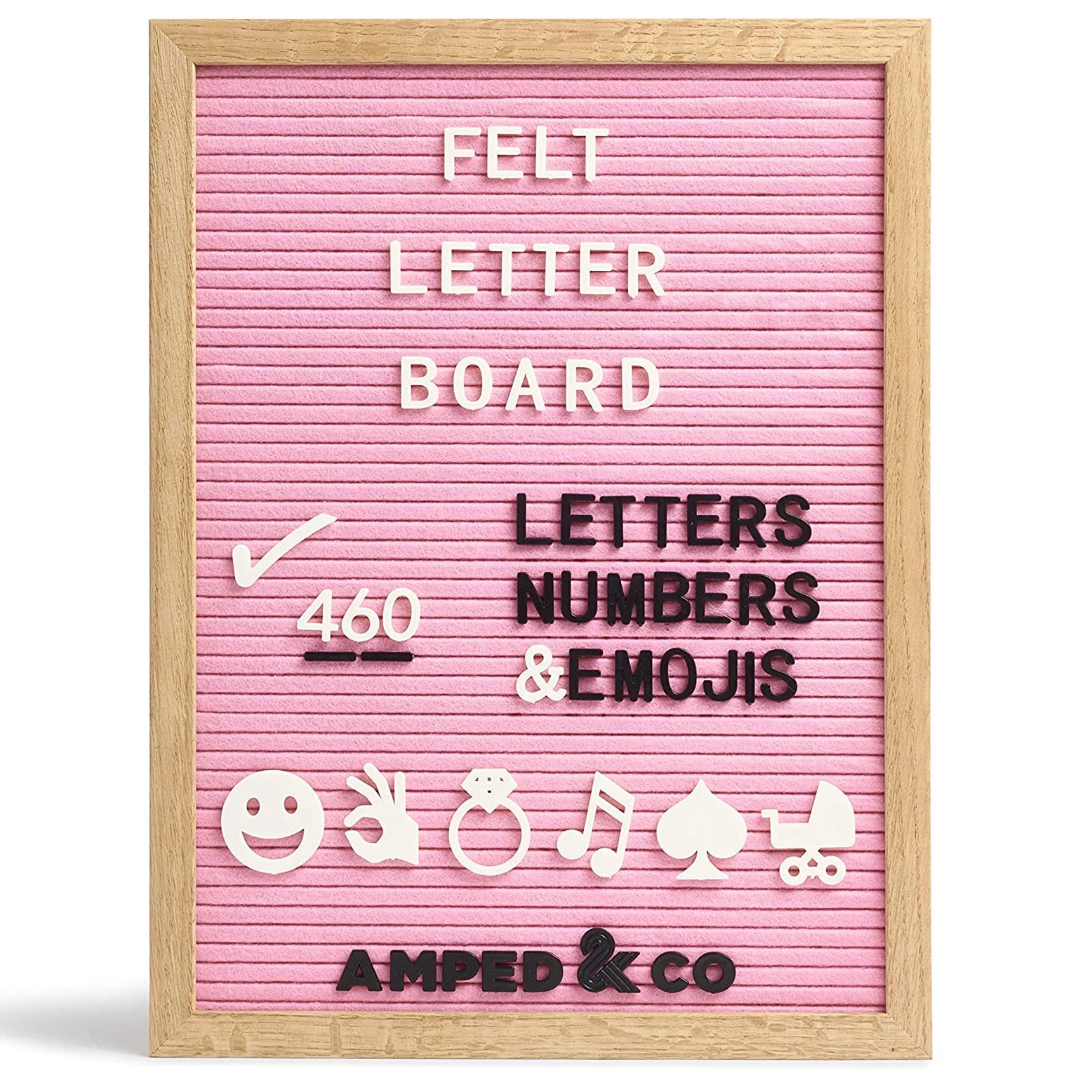 Hot Selling Wooden Felt Letter Board for Display with Wood Stand Changeable Felt Letters Home Message Board