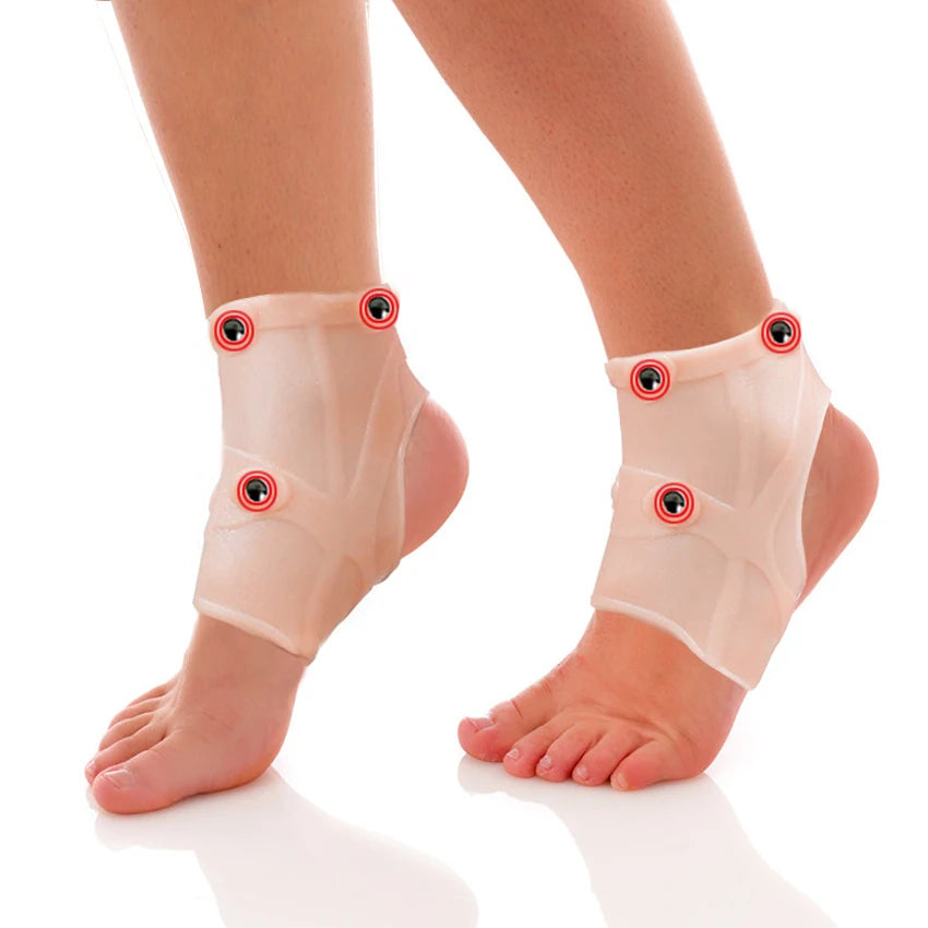 Gel Magnetic Ankle Brace Compression Strap Sleeves Bandage Support Gear Fitness Foot Protective Sports Gel Socks Heel Soft