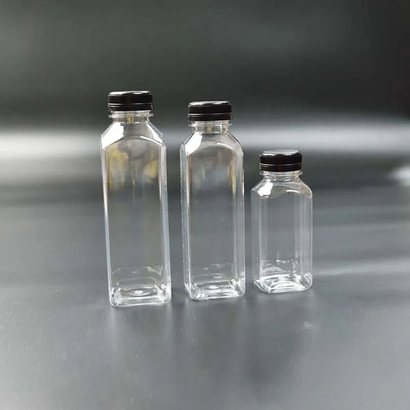 500Ml Square Empty Container New Fancy Pet Plastic Bottle Packaging for Juice Milk Tea in Bulk