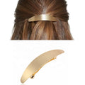 Fashion Simple Metallic Hairclip Hair Grips Irregular Smooth Plain Spring Hair Clip Metal French Barrettes