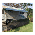 UNEED Black 8' X 19' ZipBlocker  Drop Canopy UV Sun Blocker Complete Kits RV Awning Sun Shade for Camping Trailer