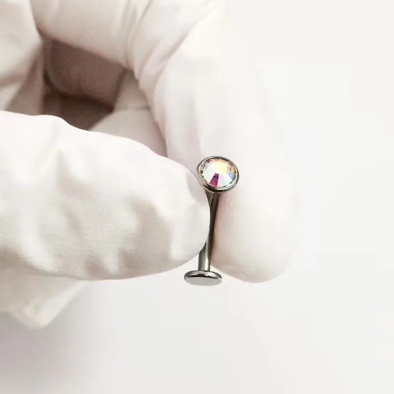 G23 Titanium Curved Barbell Children's Wedding Engagement Gift Genital Piercing Vertical Hood Jewelry
