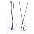 Luxury Clear Gourd Shape Double Wall Borosilicate Glass Aromatherapy Diffuser Bottle Easy Open End 100pcs Screen Printing Carton