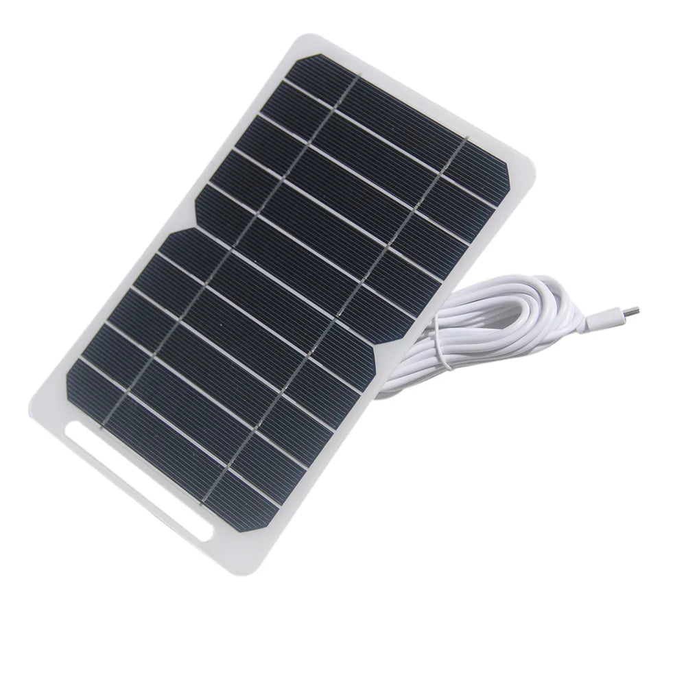 Mini Solar Panel 5W 5V Type-C Output Small Size Solar Panel for Outdoor Camera Cell Phone