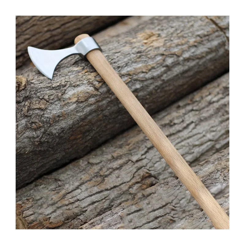 Best Quality Custom Handmade High Carbon Steel Viking Tactical Camping Tool Ax Tomahawk With Leather Sheath Bushcraft Viking Axe