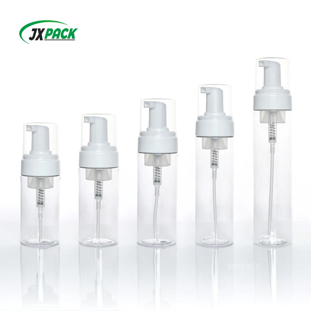 8oz Transparent Foam Pump Dispenser 250ml 200ml Empty Bathroom Hand Wash Facial Cleanser Packaging Foam Bottle Use for Shampoo