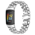 Luxury Adjustable Stainless Steel 18mm Band for Charge 5 Smartwatch with Butterfly Clasp