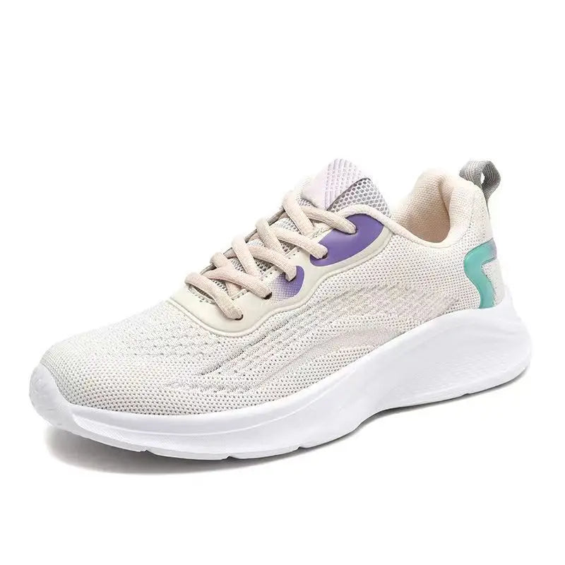 Fashion Air Cushion Sneakers for Ladies New Arrival Fly Knitting Shoes