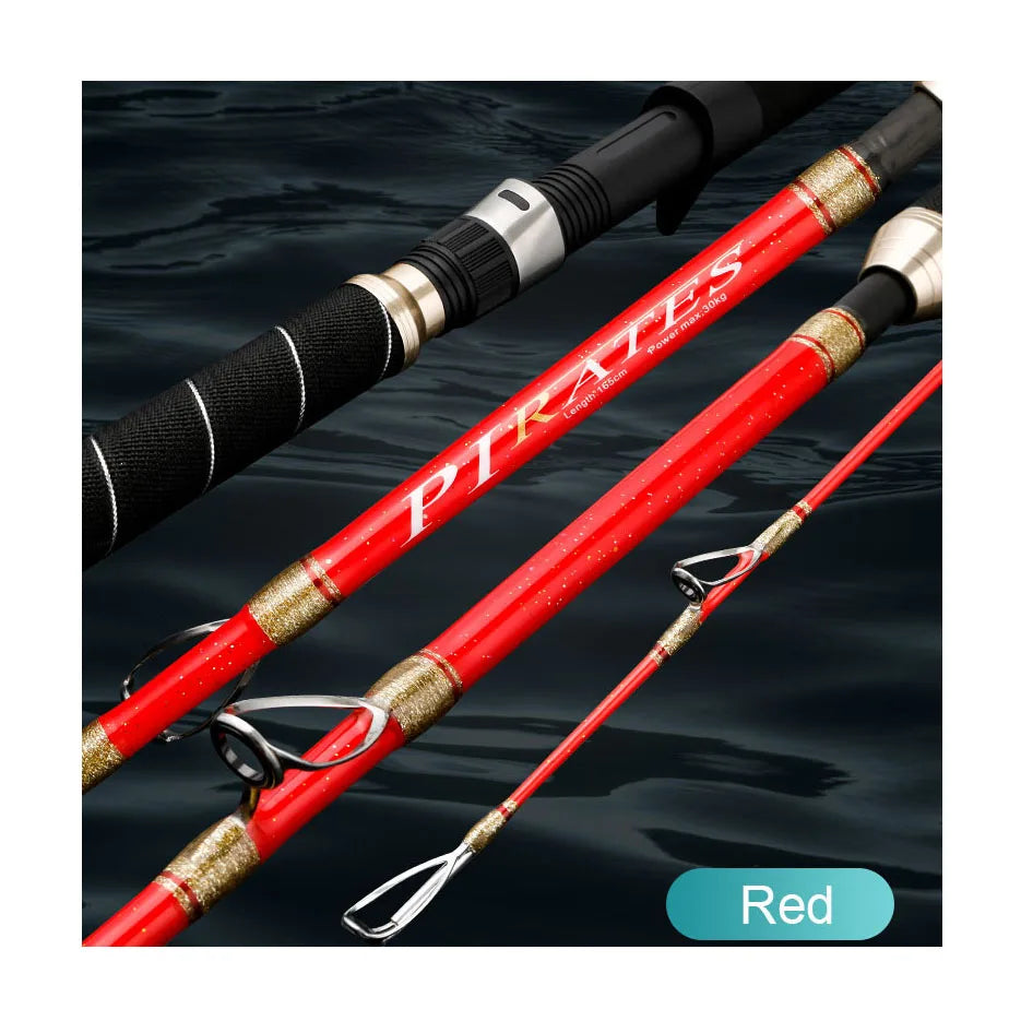 Best 2 Sections Red Carbon Slow Shaking Iron Plate Ultra Light China Fishing Rod