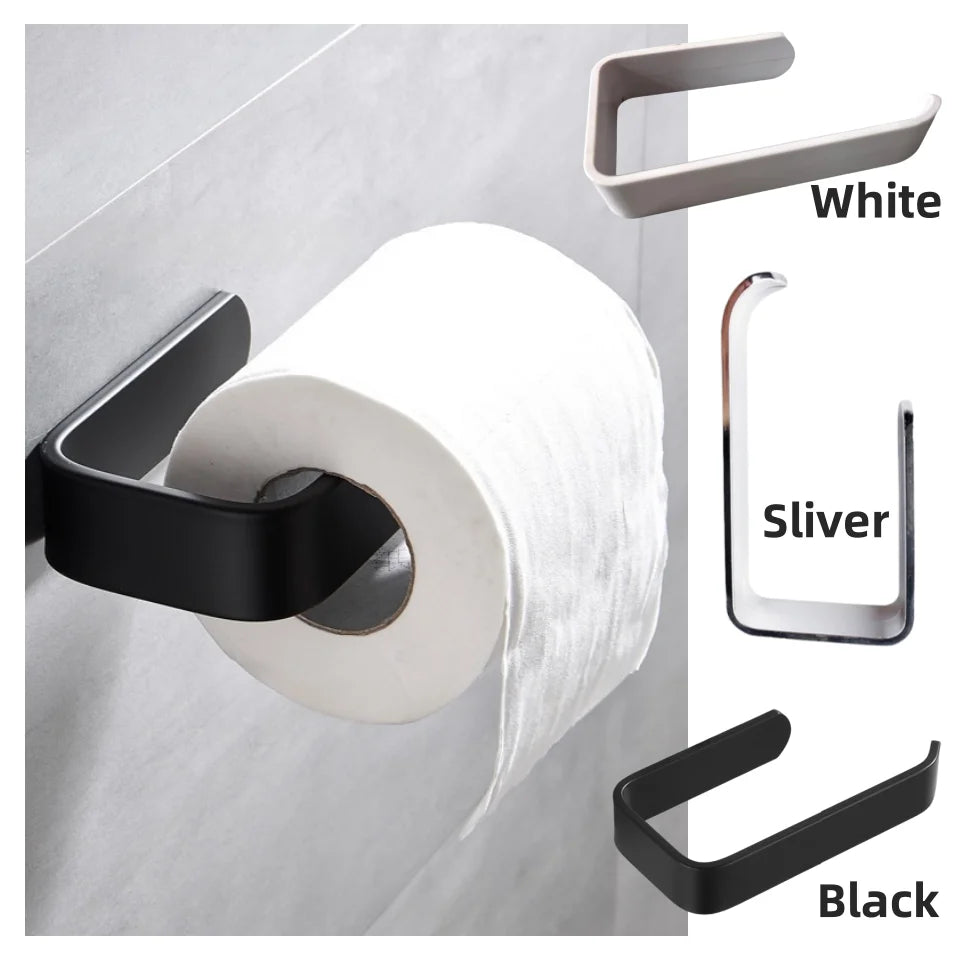 Kitchen Paper Towel Holder Adhesive Tissue Hanger Toilet Roll Paper Dispenser Cabinet Storage Napkin Rack Bathroom Accessories