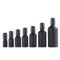 15ml 30ml 50ml 100ml Glossy Black Matte Black Essential Oil Roll on Glass Bottle Eye Care Cosmetic Packaging