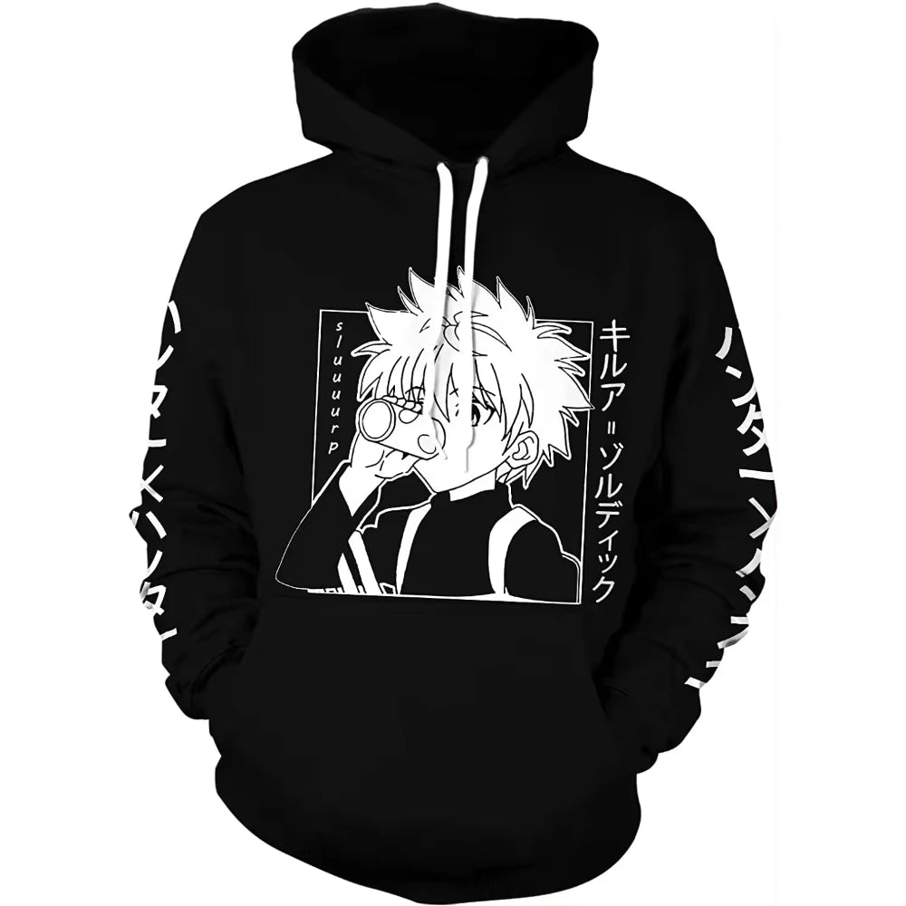 Fitspi Wholesale Anime Hoodie Unisex Hip Hop Hoodies 3d Print Sweatshirt Character Print Pullover Dropshipping