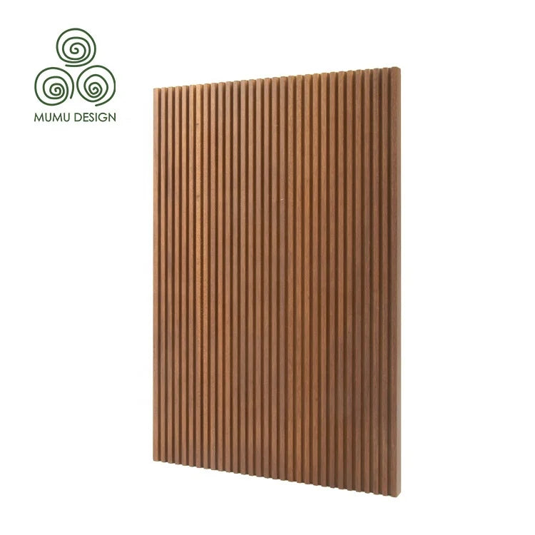 MUMU Hot Sellers Interior Decorative 3D Wall Panel Decor Modern Building Poplar Solid Wood Slat for Sales