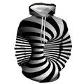 Unisex 3D Sublimation Hoodie Manufacture Wholesale 100% Polyester Winter Dizzy Geometric Pattern Fitness Graphic for Spring