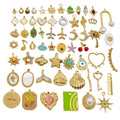 New Stainless Steel 18K PVD Gold Charms DIY Bracelet and Necklace Jewelry Making Findings Ice Cream Moon Heart Design