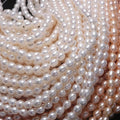 Size 3-10mm Rice Shape White Color Real Genuine Fresh Water Natural Freshwater Pearl Bead Strand String for Women Necklace