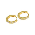 VIANRLA 925 Sterling Silver  10mm 18k Gold Zircon Huggie Hoop Earrings