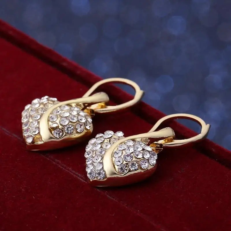 Custom Certified Gold-Plated Cubic Zircon Heart Pendant Necklace Women Luxury Link Chain Zircon Wedding Engagement Gift