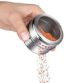Wholesales Clear Lid Spice Jars Stainless Steel Spice Containers for Kitchen Camping BBQ with Magnetic Bottom