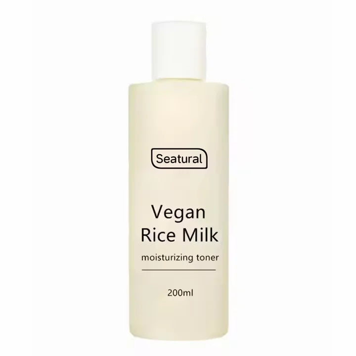 Private Label Vegan Soothing Rice Milk Moisturizing Toner with Vegan Rice Milk and Aqua Ceramide Suitable for All Age & Genders
