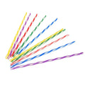 Brush Straws 7x230mm Printed BPA-Free Eco-Friendly Food Contact Safe PP Plastic Bar Accessories Customized Designs Colored